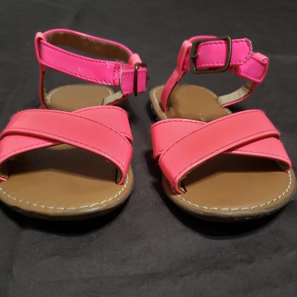 Pink Gap Sandals Size 8 Kids Two Tone Pink Adjustable Buckle - Picture 2 of 4